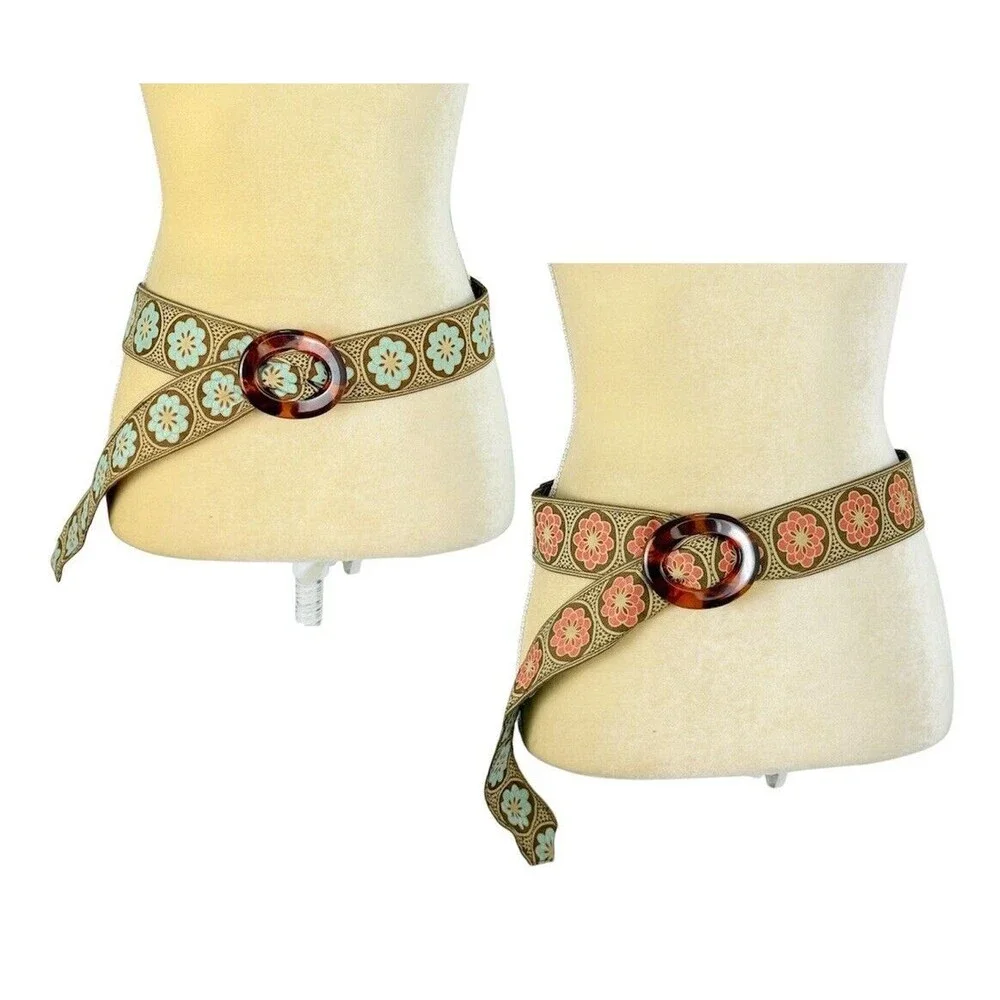 Y2K 2000s New York & Company Belt Women's Size L Bratz Style Fashion Reversible